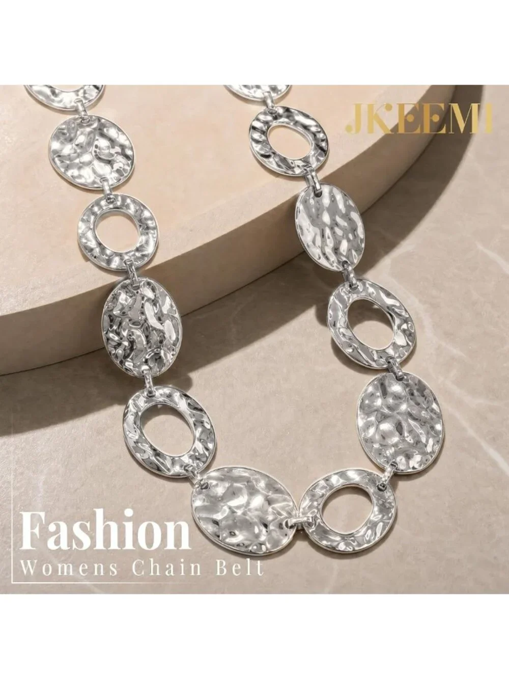Stylish Adjustable Metal Chain Belt for Women - Perfect for Dresses & Jeans